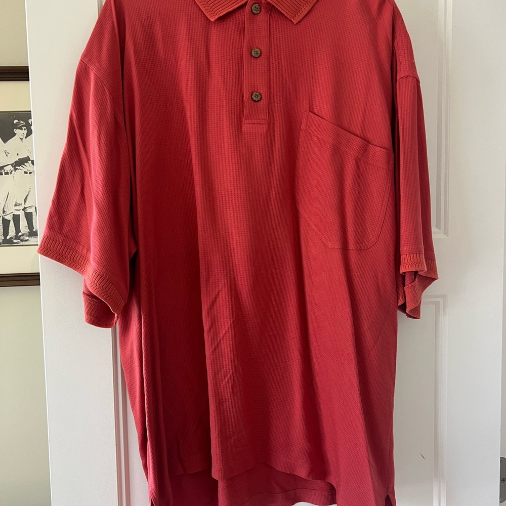 Tommy Bahama Red Polo Shirt with Soft Fabric